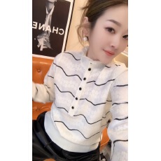 批发半开领设计感半高领长袖条纹蕾丝针织衫秋冬毛衣<b class='q'>上衣</b><b class='q'>欧根纱</b>打底衫