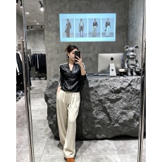 批发2026<b class='q'>春</b>秋新款时尚气质百搭显瘦长袖皮衣外套女设计感小众上衣6635