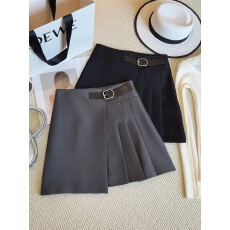 批发2026春夏季不规则设计高腰<b class='q'>百褶</b><b class='q'>半身裙</b>女小个子a字防走光西装短裙