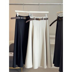 批发韩版通勤A字西装半身裙女春2026新款高腰显瘦垂感中长款大摆伞裙