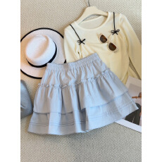 批发甜美荷叶边<b class='q'>蓬蓬</b>蛋糕半身裙女夏季新款高腰显瘦a字裙防走光<b class='q'>短裙</b>子