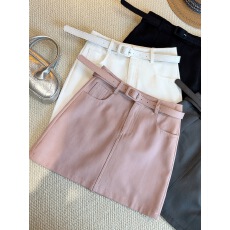 批发2026春季新款<b class='q'>韩</b>系粉色减龄高腰a字半身裙女百搭显瘦包臀短裙子潮