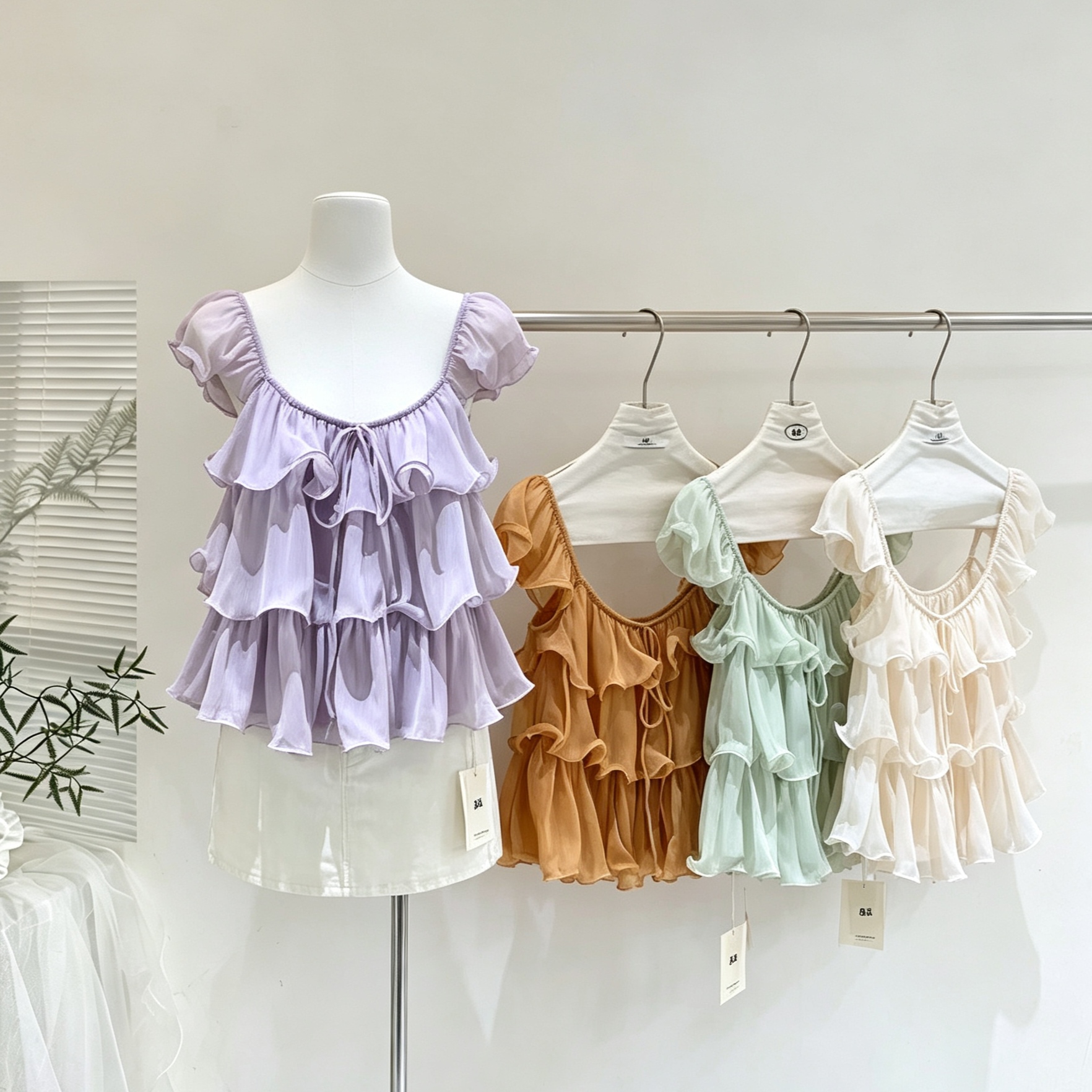 한국 스타일 부드러운 바람 패션 품격 프릴 시폰 셔츠 여성 여름 2026 외국 가스 작은 셔츠 작은 키 Chic 맨위