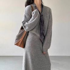 批发巨好看的早<b class='q'>秋</b>一整套女2025新款<b class='q'>秋</b>冬毛衣针织裙子套装韩系穿搭长裙