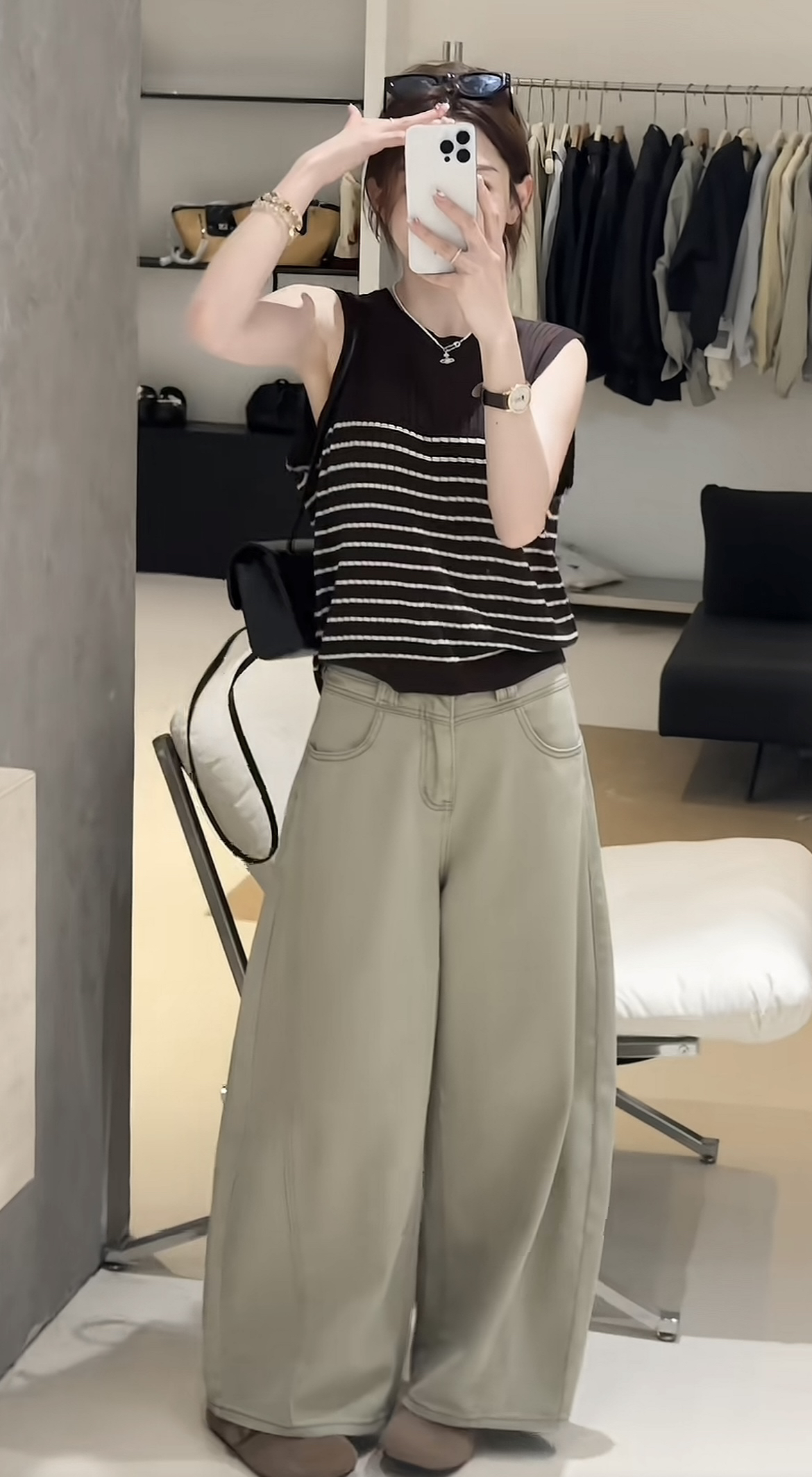 흔들어서 톤 폭발 뒤로 디자인 센스 조끼 플러스 무거운 작업 워시 물 면 긴 바지 세트