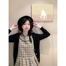 批发实拍实价  秋冬复古格纹纯棉千金少女俏皮感花边领背心<b class='q'>连衣裙</b>