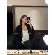 批发云朵圈圈纱 黑色蝙蝠袖毛衣女软糯慵懒风<b class='q'>宽松</b>开衫外套