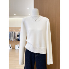 批发实拍~韩系时尚灰色圆领套头毛衣秋冬百搭<b class='q'>针织衫</b>上衣