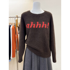 批发实拍~奶fufu软糯慵懒风针织上衣韩系高级感咖色圆领毛衣<b class='q'>女</b>