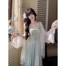 批发新中式蕾丝边拼接防晒衣女春夏新款配吊带裙子外搭披肩薄开衫外套