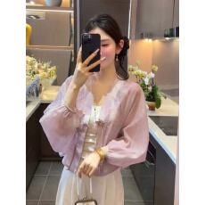 批发新中式国风盘扣天丝防晒衣<b class='q'>女</b>夏季独特气质宽松薄款外搭空调衫外套