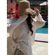 时尚轻薄透气防晒罩衫女夏季新款休闲宽松显瘦百搭外穿长袖薄上衣