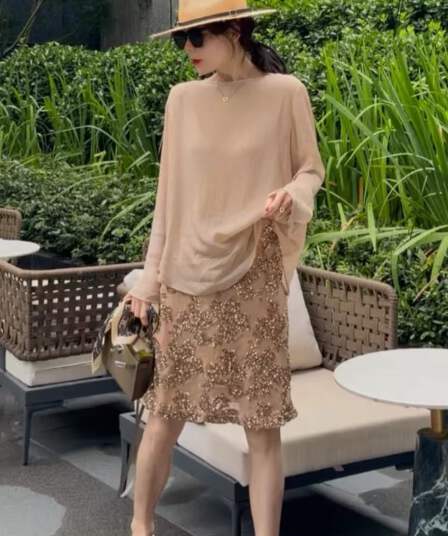 느슨함 센스 Tulle 비틀림 자외선 차단 블라우스 여성 여름 새로운 캐주얼 루즈핏 슬림해 보이는 다용도 얇은 스타일 긴팔 맨위