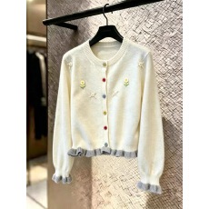 批发甜美立体<b class='q'>花朵</b>针织开衫女装秋冬减龄洋气修身显瘦气质百搭上衣