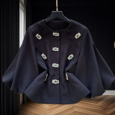 批发<b class='q'>欧美</b>风轻奢名媛高级感针织毛衣女冬季不规则简约拼接别致气质上衣