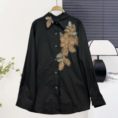 批发法式漂亮高级感盐系轻熟风小洋装白色衬衫纯色单排扣上衣女