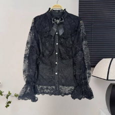 批发网红同款新款小众款层层宽松<b class='q'>衬衫</b>纯色长袖简约喇叭袖<b class='q'>衬衣</b>女