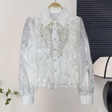 批发网红同款新款小众款层层宽松<b class='q'>衬衫</b>纯色长袖简约喇叭袖<b class='q'>衬衣</b>女