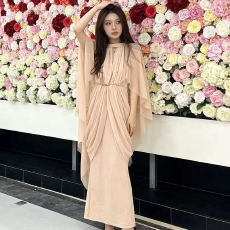 批发法式长袖v领连衣裙子女新款巨好看的修身气质a字