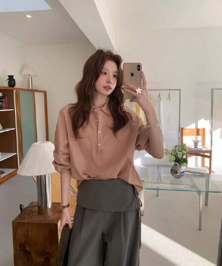 미니멀리즘 일본식 스트라이프 셔츠 26 가을 긴팔 맨위