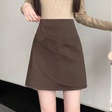 批发<b class='q'>实拍</b>现货~秋冬季新款气质高腰性感黑色不规则显瘦辣妹短裙