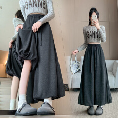 批发实拍花苞<b class='q'>裙裤</b>女秋冬季新款高腰宽松显瘦垂感灯笼裤糯米裤阔腿裤