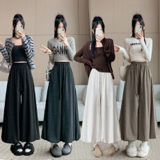 批发实拍花苞<b class='q'>裙裤</b>女秋冬季新款高腰宽松显瘦垂感灯笼裤糯米裤阔腿裤