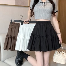 批发实拍~夏季百搭蓬蓬蛋糕裙A字半身裙设计感小众ins高腰短裙