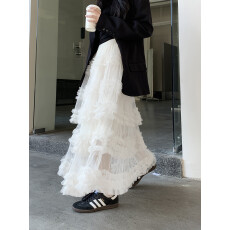 批发实拍实价  <b class='q'>甜美</b>高腰重工花边蛋糕裙