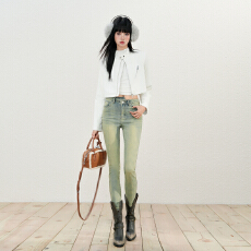 批发修身牛仔裤女士加绒加厚百搭修身弹力小脚铅笔裤秋冬