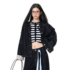 批发原色复古短款小个子<b class='q'>牛仔</b>外套女2025新款宽松休闲百搭<b class='q'>牛仔</b>衣夹克