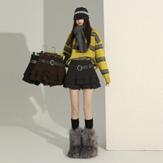 批发2025年新款裤裙多层荷叶边短裤女韩版洋气显瘦百搭裤裙