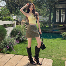 批发口袋a字牛仔短裤裙女防走光潮流工装半身裤裙2026夏季新款