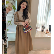 批发春季新款网红甜美减龄气质显瘦蝴蝶结<b class='q'>上衣</b>背心裙<b class='q'>孕妇</b><b class='q'>两件套</b>