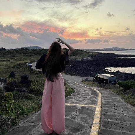 yangzifan 닫힌 눈 입력 좋은 착용 시리즈 아마 넓은 다리와 발 여성 여름 조거 바지 캐주얼 바지