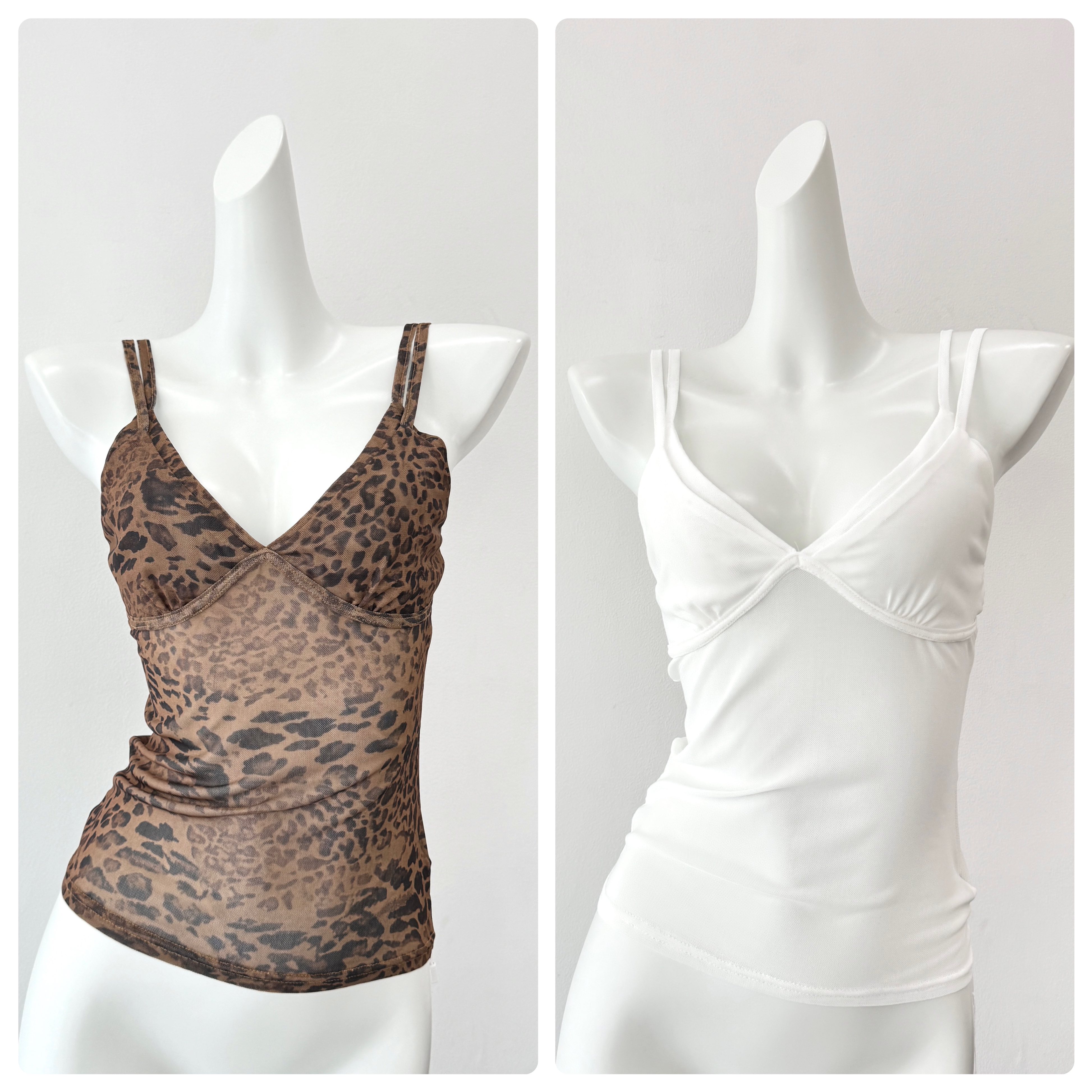 sunoneone 이중층 디자인 신축성 망사 마이크로 ~을 통해 V넥 캐미솔 여름 풀오버 몸매 가꾸기 맨위