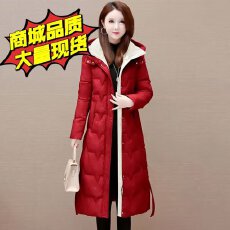 批发连帽亮面免洗羽绒棉服女2025冬季女装中长款<b class='q'>高档</b>棉服棉袄外套潮