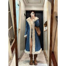 批发冬季加棉加厚牛仔外套女装2025年新款洋气上衣中长款棉服百搭爆款