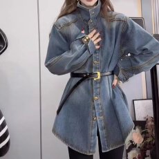 批发加绒加厚牛仔外套女秋冬装2025年新款宽松慵懒<b class='q'>百搭</b>羊羔绒棉衣