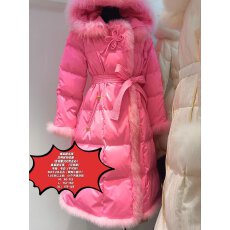 批发实拍2025冬季新款高端真<b class='q'>狐狸毛</b>领收腰修身长款白鸭绒羽绒服