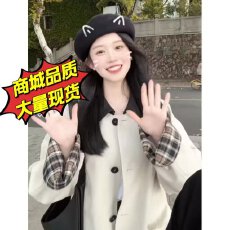 批发韩系风衣外套女2026春秋季新款小个子开春休闲赫本风高级感日系