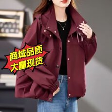 批发风衣外套女春<b class='q'>秋</b>装高级感小个子洋气短款2026新款休闲大码冲锋上衣