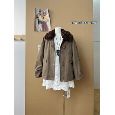 批发韩系宽松百搭保暖夹克外套女秋冬新款纯欲<b class='q'>蕾丝</b>气质<b class='q'>背心裙</b>两件套装