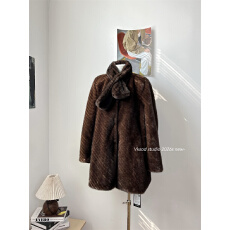 批发时尚慵懒风别致宽松毛毛<b class='q'>外套</b>女装冬季新款高级感百搭<b class='q'>气质</b>开衫上衣