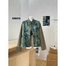 批发新中式国风提花叠穿马甲内搭打底衫女春季<b class='q'>休闲</b>时尚牛仔裤三件套装