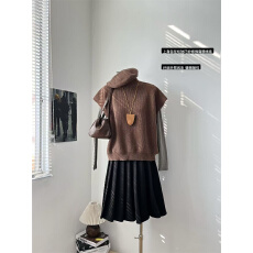 批发高级感毛衣针织连衣裙女秋<b class='q'>冬</b>2025新款韩系千金小香风穿搭一整套装