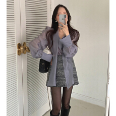 批发韩国chic 早春气质V领飘带百搭<b class='q'>上衣</b>