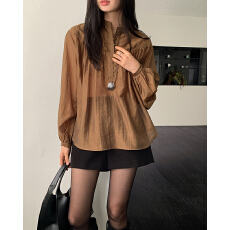 韩国chic 法式气质宽松百搭上衣