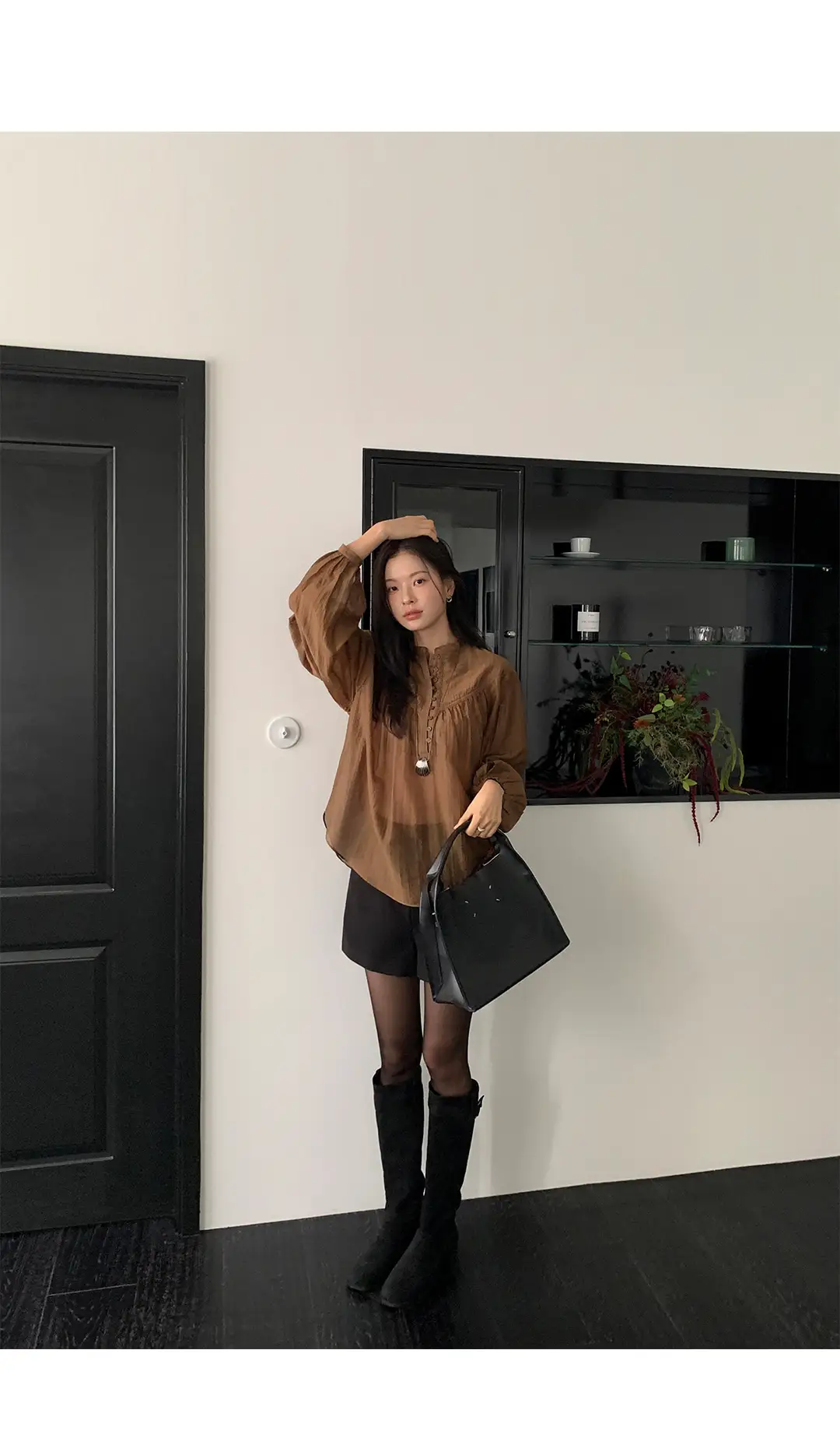 한국식 스타일 루즈핏 셔츠 상세 이미지 7