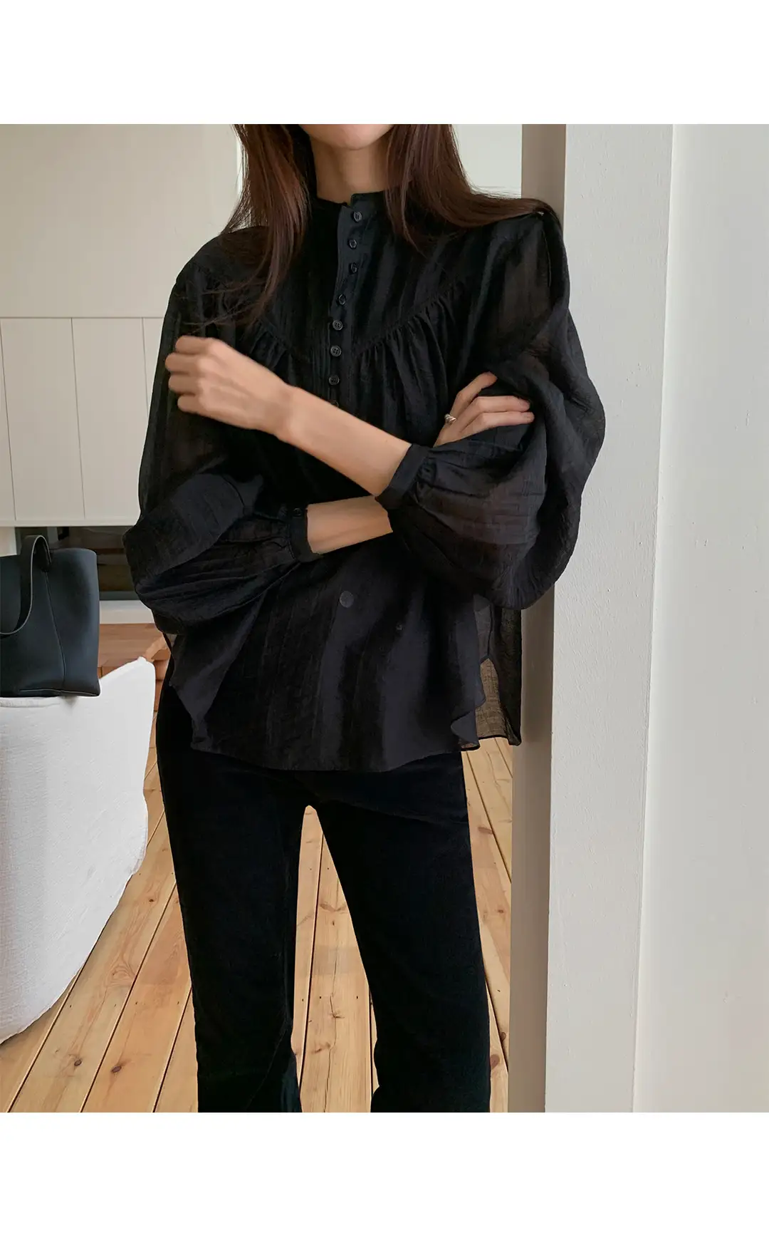한국식 스타일 루즈핏 셔츠 상세 이미지 16